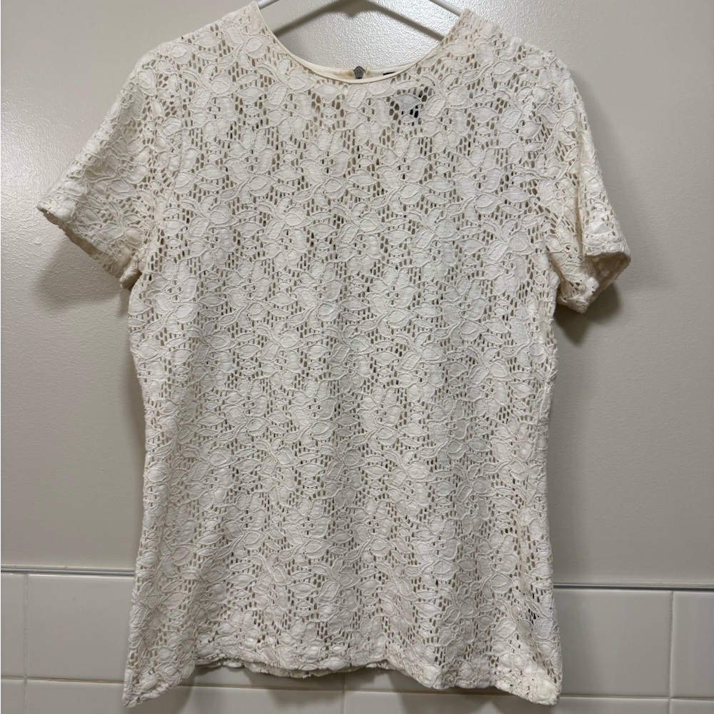 Ralph Lauren White/Cream Lace Blouse